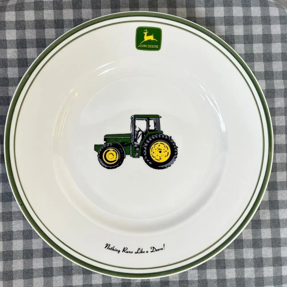 John Deere Green Tractor Dinner Plate 11 1/4